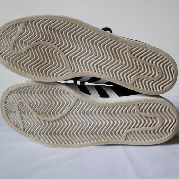 ADIDAS Superstar Leather Sneakers Running Shoes Black White Women's Size 7 - Picture 10 of 12